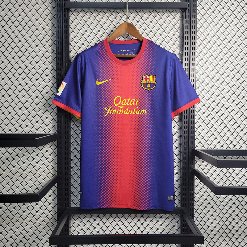 Retro 2012-13 Barcelona home Retro MESSI PIQUE XAVI A.INISTA PUYOL DAVID VILLA Football jersey