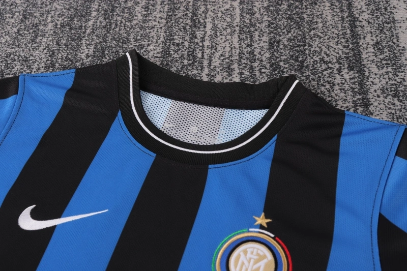 Retro Kids 2009-10 Kids Inter Milan Home retro Football jersey