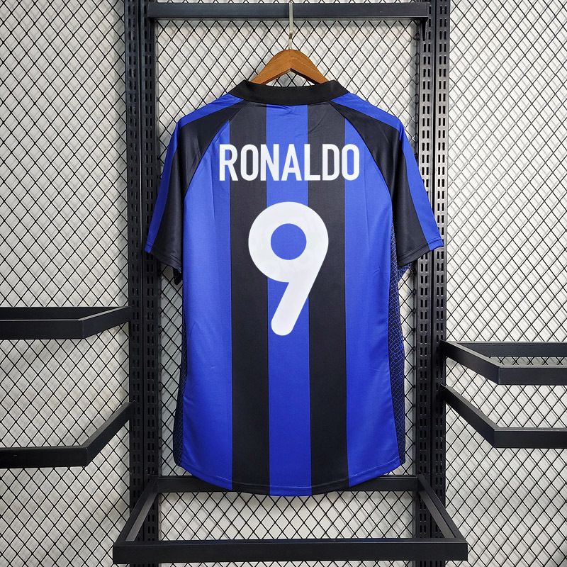 Retro 2001-02 Inter Milan Home Retro KALLON RONALDO RECOBA SEEDORF Football jersey