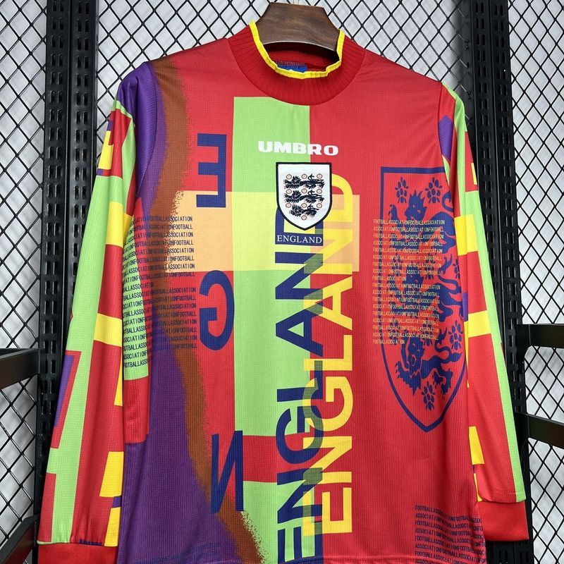 Retro 1995-96 England Retro goalkeeper Long Football jersey