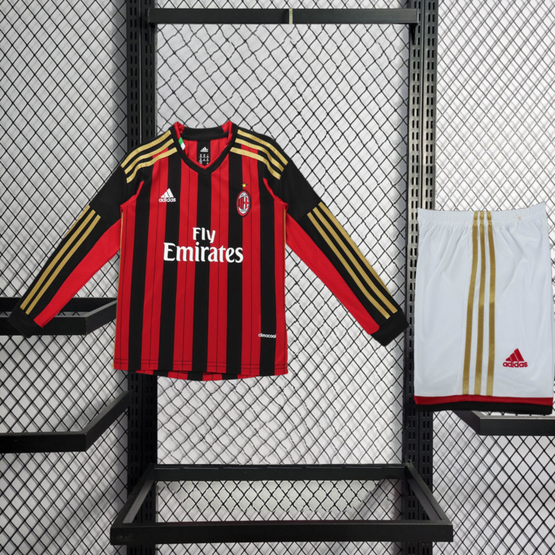 Retro Kids 2013-14 Kids AC Milan Home Retro Football jersey