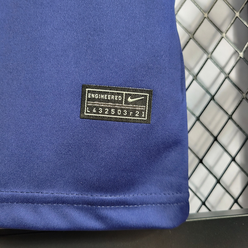 Retro Low Neck Polo Brazil Retro Royal Blue