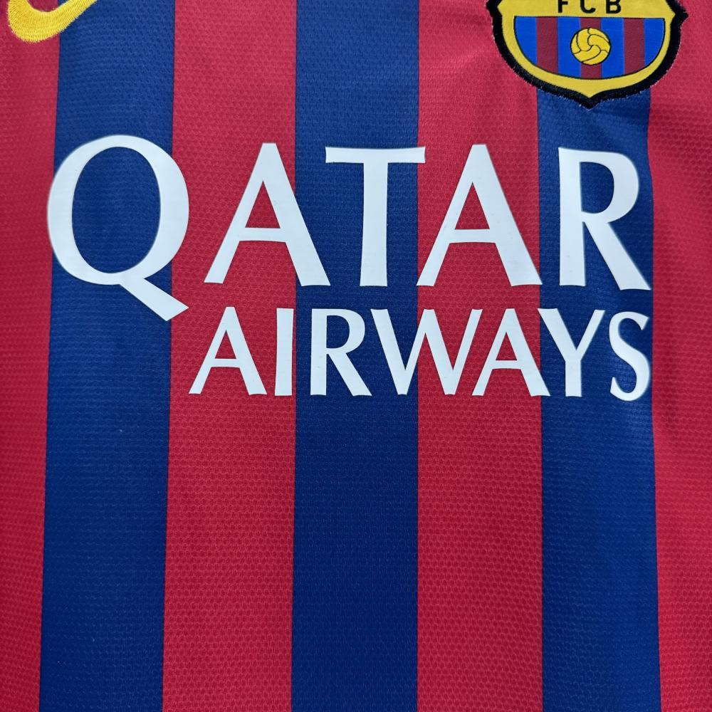 Retro 2013-14 Barcelona Home Retro MESSI PIQUE XAVI A.INISTA PUYOL Football jersey