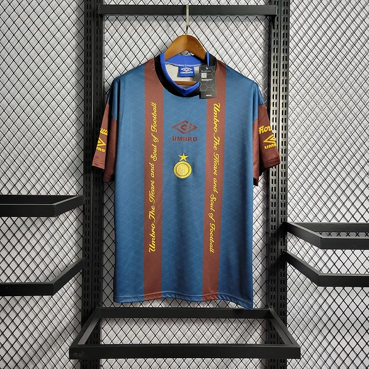Retro 1994-95 Inter Milan Retro Training Red Blue Football jersey