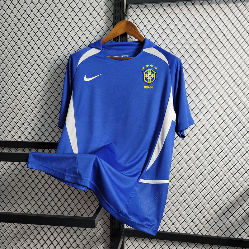 Retro 2002 Brazil away retro RONALDO R.CARLOS KAKA Ronaldinho Football jersey