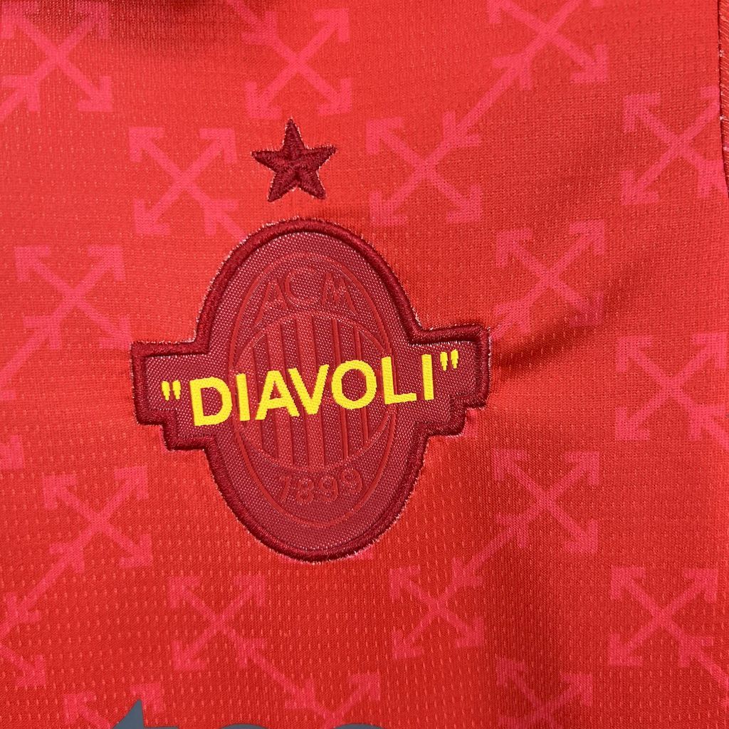 2024-25 AC Milan Co-Branded Red Edition Kids Football jersey