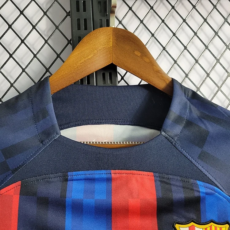 2022-23 Barcelona Home LEWANDOWSKI O.DEMBELE PEDRI PATRI JORDI ALBA Football jersey
