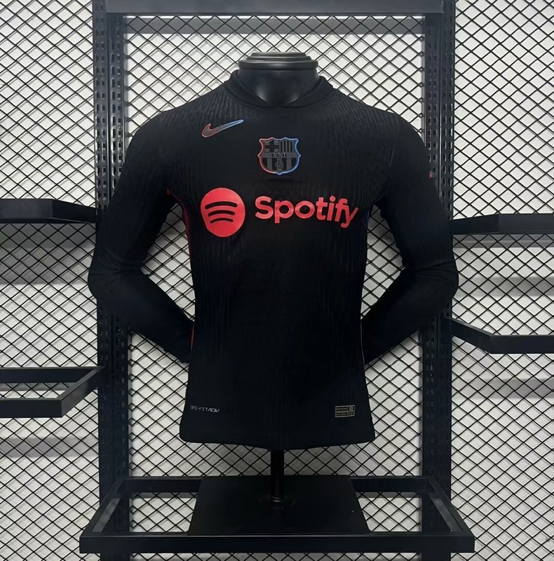Player 2024-25 Barcelona Away Long Sleeves Football jersey
