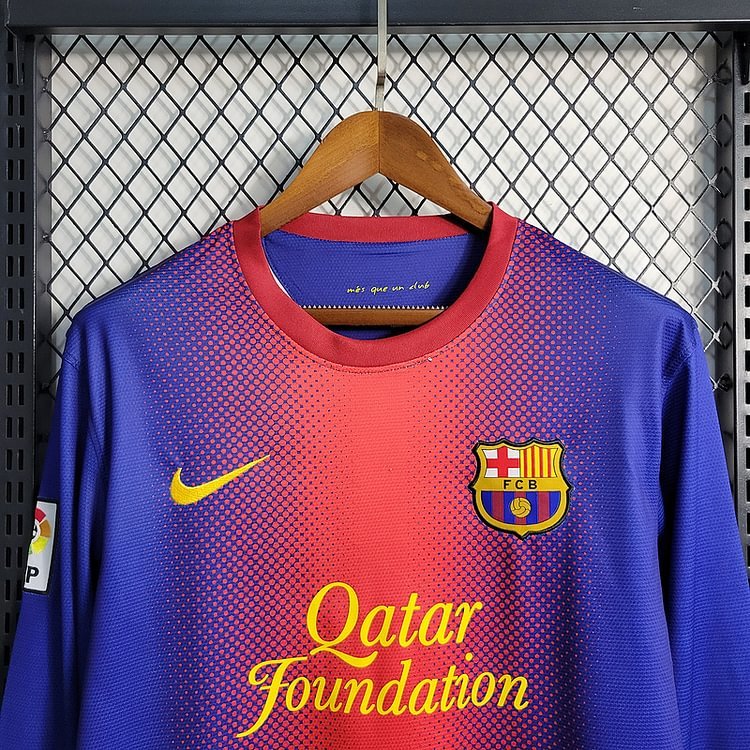 Retro long sleeve 2012-13 Barcelona home Retro MESSI PIQUE XAVI A.INISTA PUYOL DAVID VILLA Football jersey