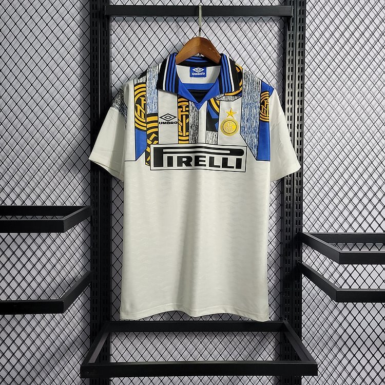 Retro 1995-96 Inter Milan Away Retro R.CARLOS #6 Centofanti #9 Carbone #10 GANZ #23 Football jersey