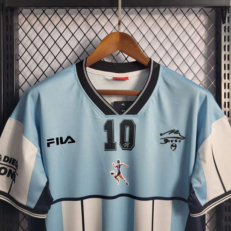 Retro 2001 Argentina retro 10 Maradona Retirement Commemorative Edition Football jersey
