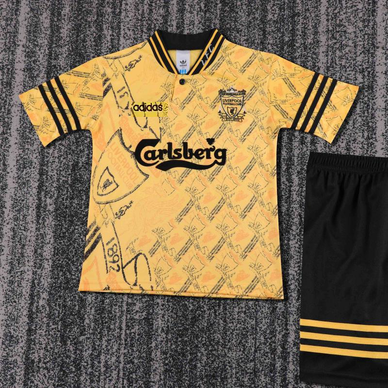 Retro kids 1994-96 Kids Liverpool Away retro Football jersey