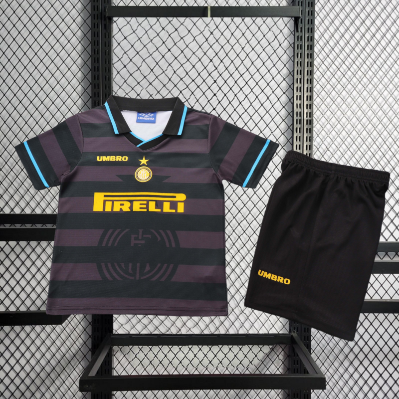 Retro kids 1997-98 kids Third Inter Milan Away Retro Football jersey
