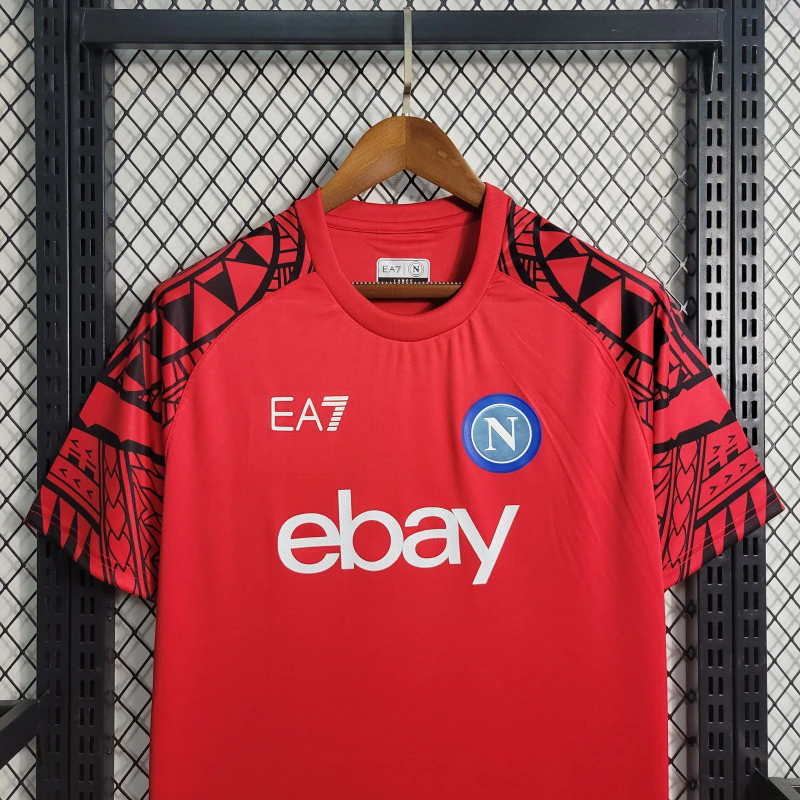 2023-24 Napoli Red Training Football jersey