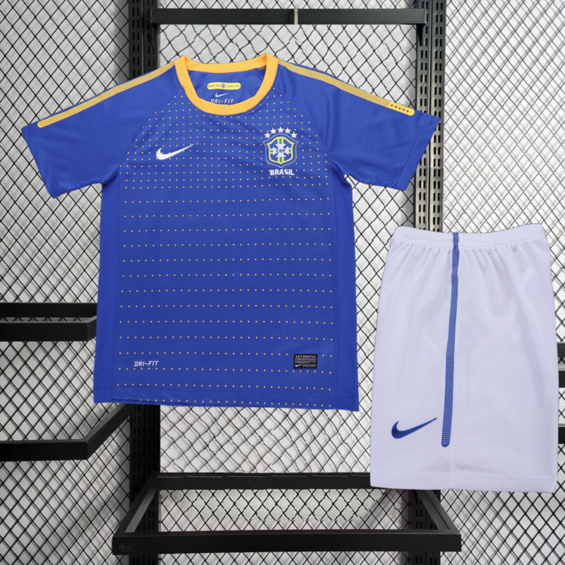Retro 2010 Brazil away retro KAKA PATO ROBINHO LUCIO DAVID LUIZ Football jersey kids