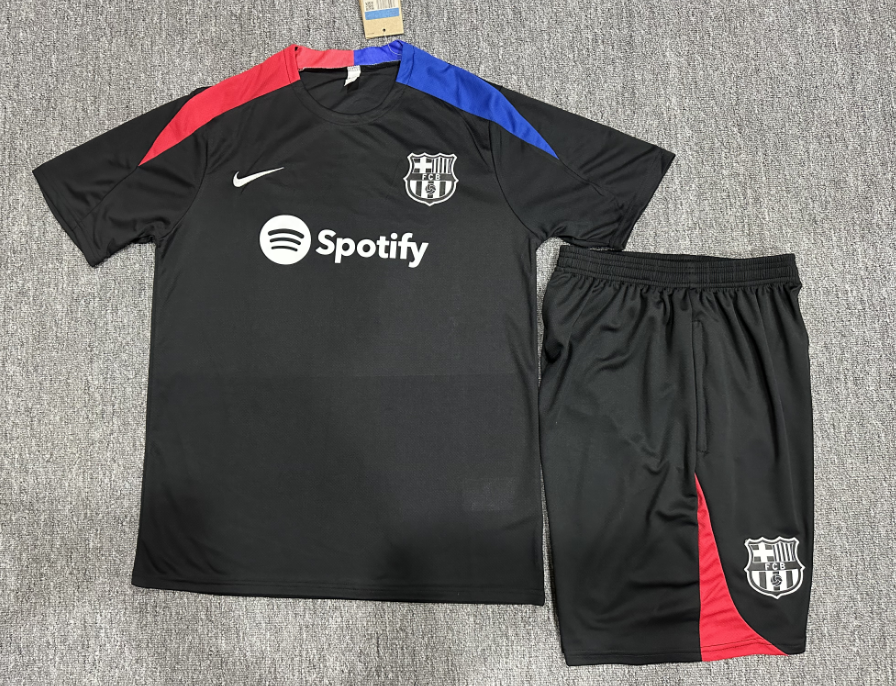 2024-25 Short Sleeve Training Wear Barcelona Black