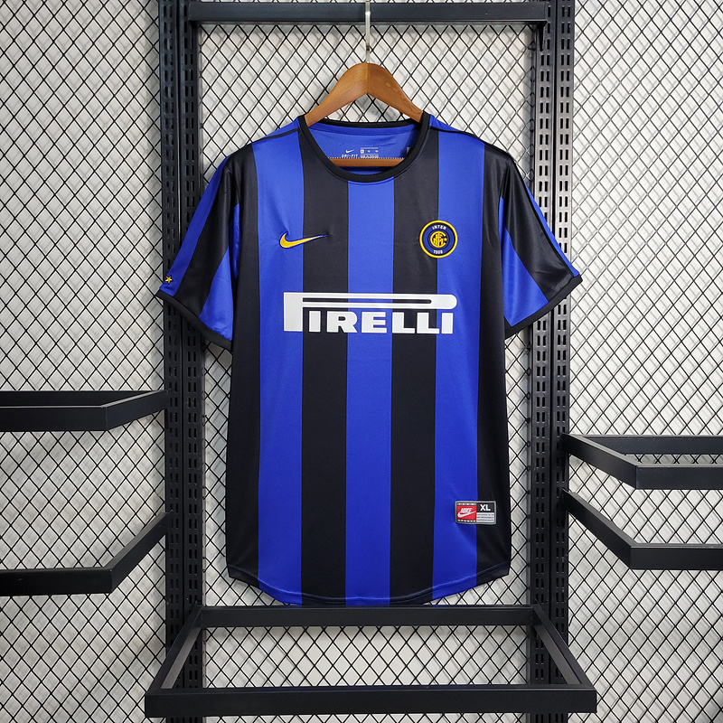 Retro 1999-00 Inter Milan Home Retro RONALDO MORIERO ZAMORANO BAGGIO  Football jersey