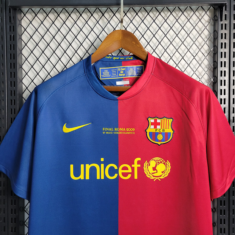 Retro 2008-09 Barcelona Home Retro UCL MESSI PIQUE ETO'O XAVI A.INISTA ETO'O HENRY Football jersey