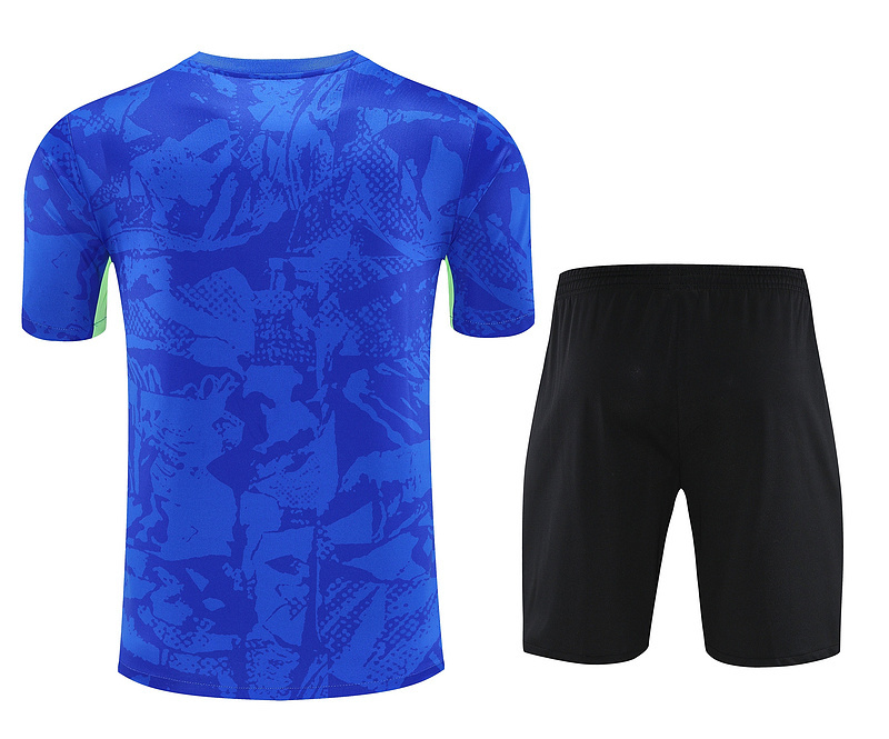 2025-26 short sleeved Barcelona purple short-sleeved suit