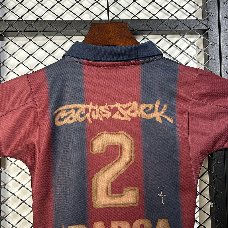 2024-25 BARCA Barcelona kids Travis Scott to feature on the Clásico jersey in conjunction with Spotify Football jersey