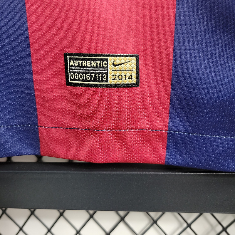 Retro 2014-15 Barcelona Home Retro MESSI PIQUE XAVI A.INISTA SUAREZ NEYMAR JR Football jersey