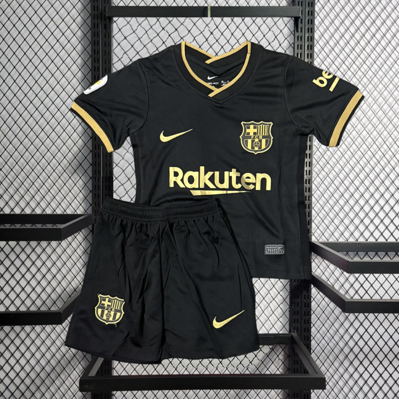 Retro KIDS 2020-21 KIDS Barcelona Black Away Retro MESSI PIQUE DEMBELE JORDI AIBA GRIZMANN Football jersey