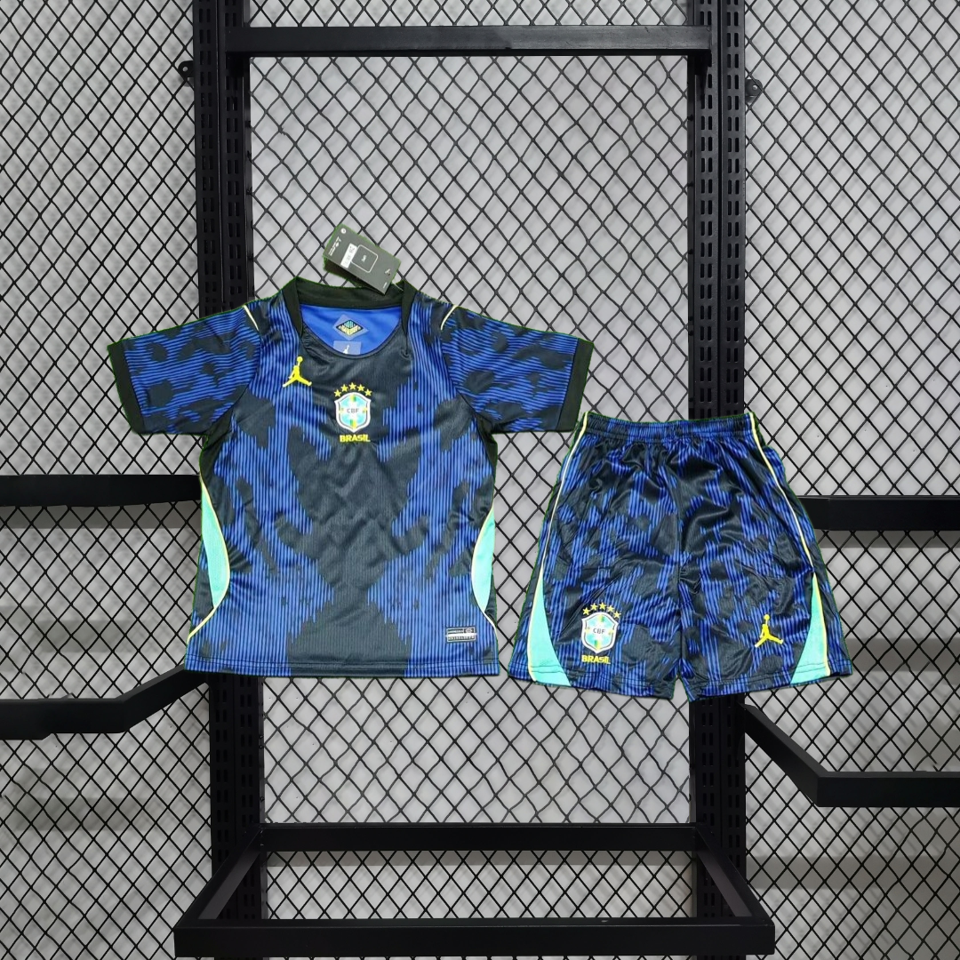2026 Brazil Away kids Football jersey