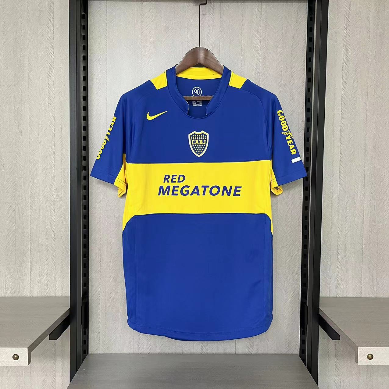 Retro 2005-06 Boca Juniors home Retro Football jersey
