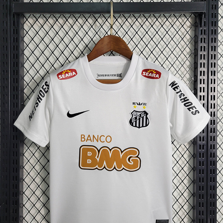 Retro Kids 2011-12 kids Santos home Retro football jersey