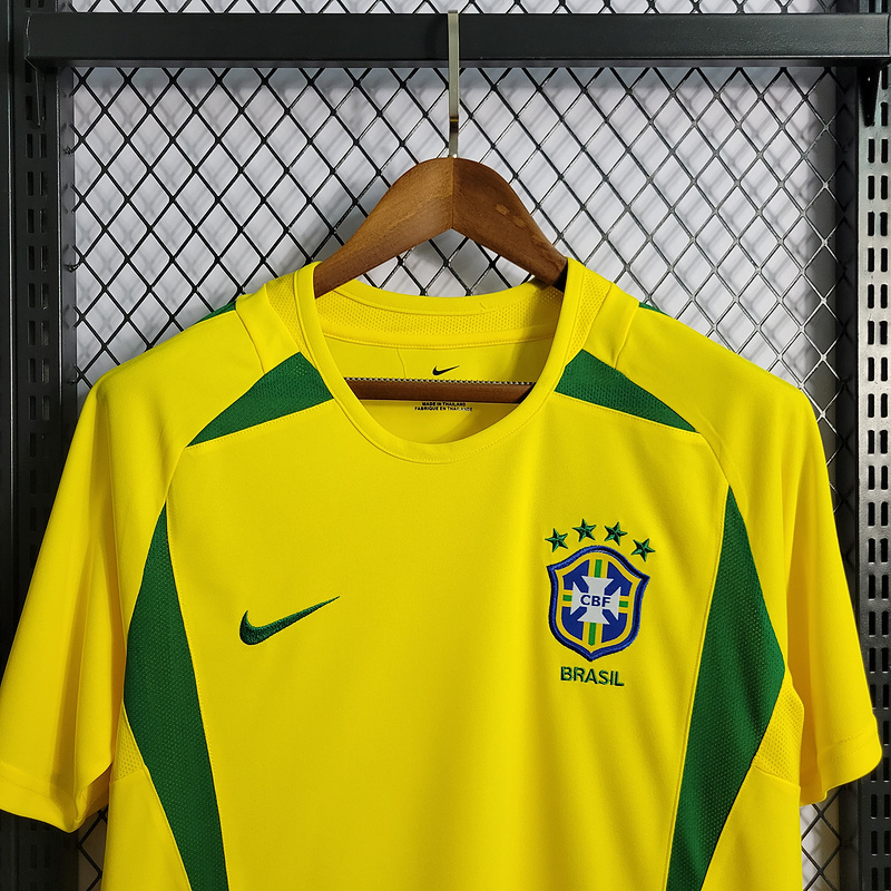 Retro 2002 Brazil home retro RONALDO R.CARLOS KAKA Ronaldinho Football jersey