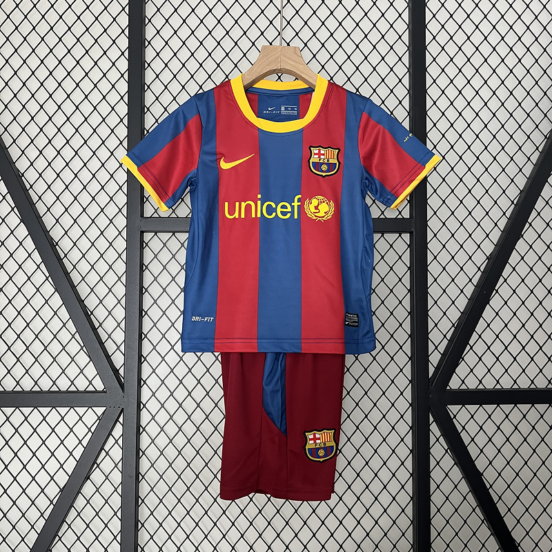 Retro kids 2010-11 kids Barcelona home Retro MESSI PIQUE IBRAHIMOUIC XAVI A.INISTA PUYOL HENRY Football jersey