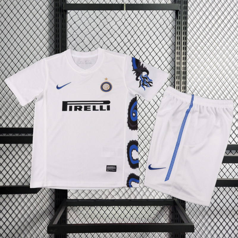 Retro Kids 2010-11 Kids Inter Milan Away retro Football jersey