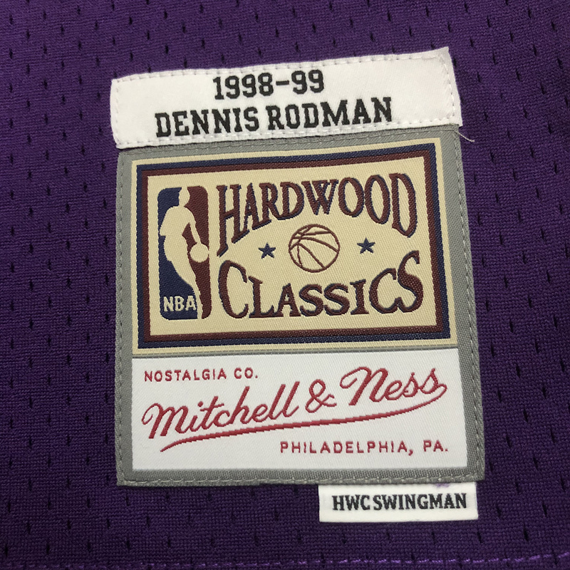 1998-99 NBA Lakers  73 RODMAN Basketball Jersey