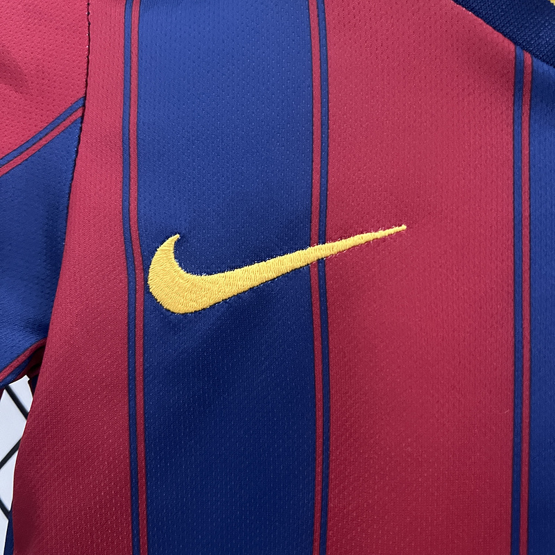 Retro Kids 2009-10 Kids Barcelona Home Retro MESSI PIQUE IBRAHIMOUIC XAVI A.INISTA PUYOL HENRY Football jersey