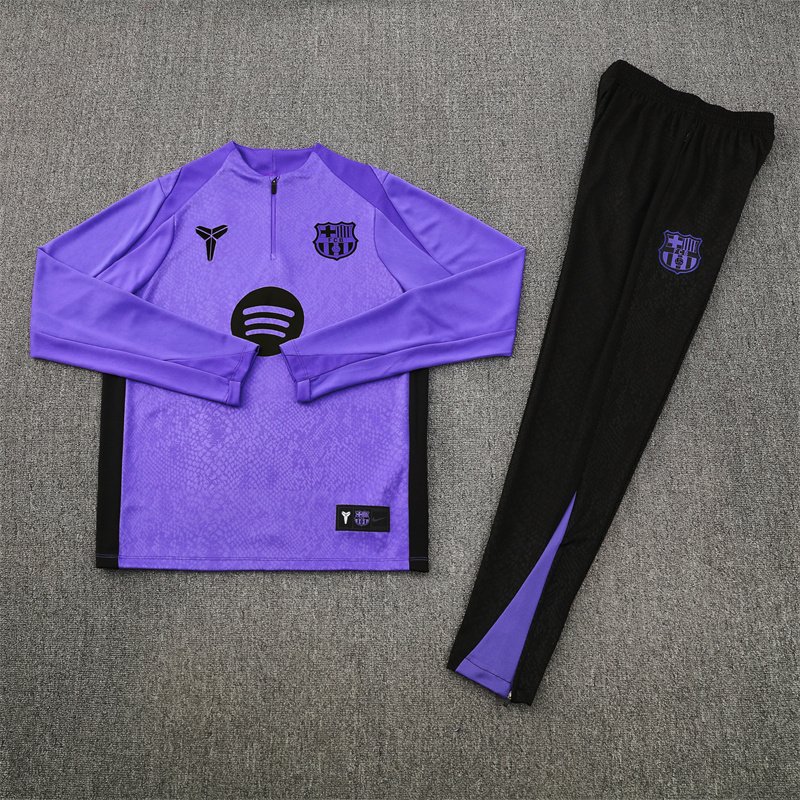 2025-26 Barcelona Half-Pull Training Suit Jersey Set