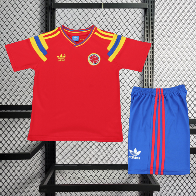 Retro 1990 Colombia away retro KIDS football jersey