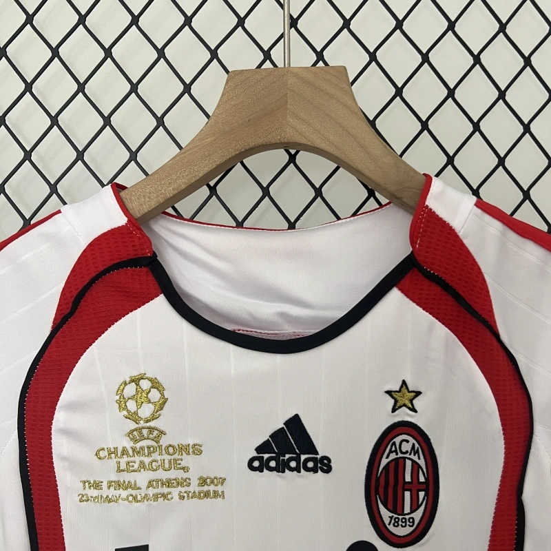 retro Kids 2006-07 Kids AC Milan retro Champions League away kids football jersey