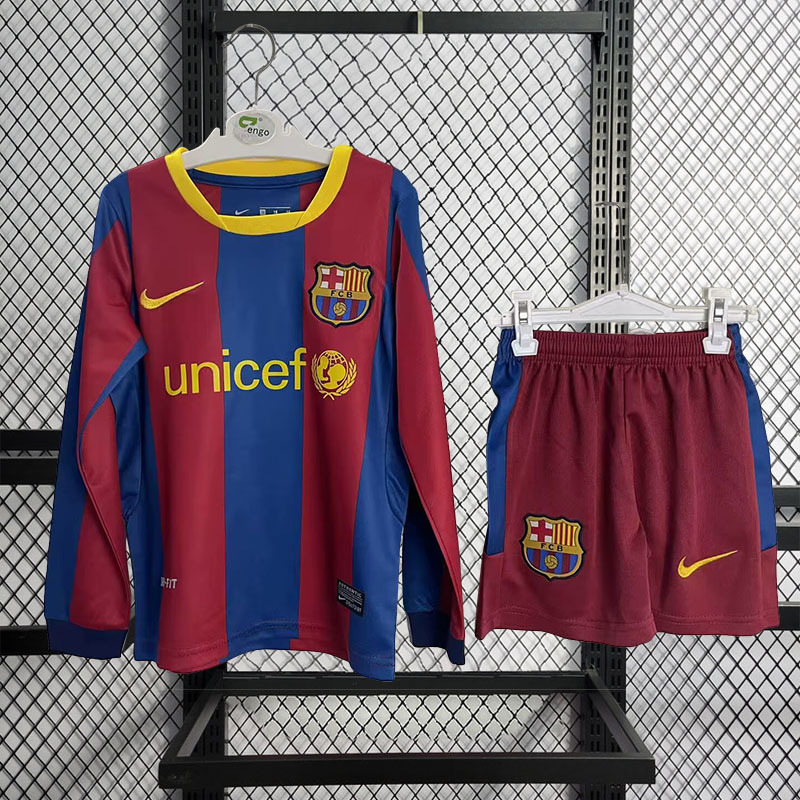 Retro kids 2010-11 kids Barcelona home Retro MESSI PIQUE IBRAHIMOUIC XAVI A.INISTA PUYOL HENRY Football jersey