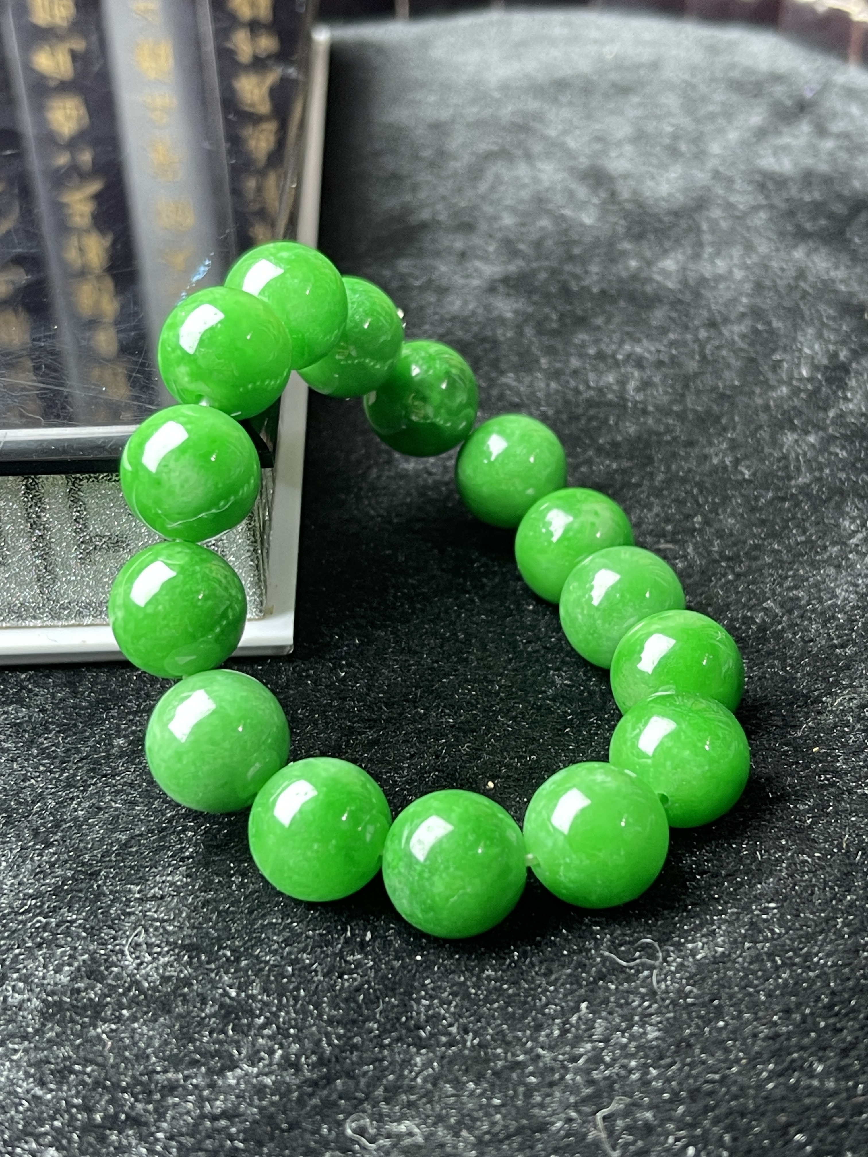 Ice jade green bracelet beads