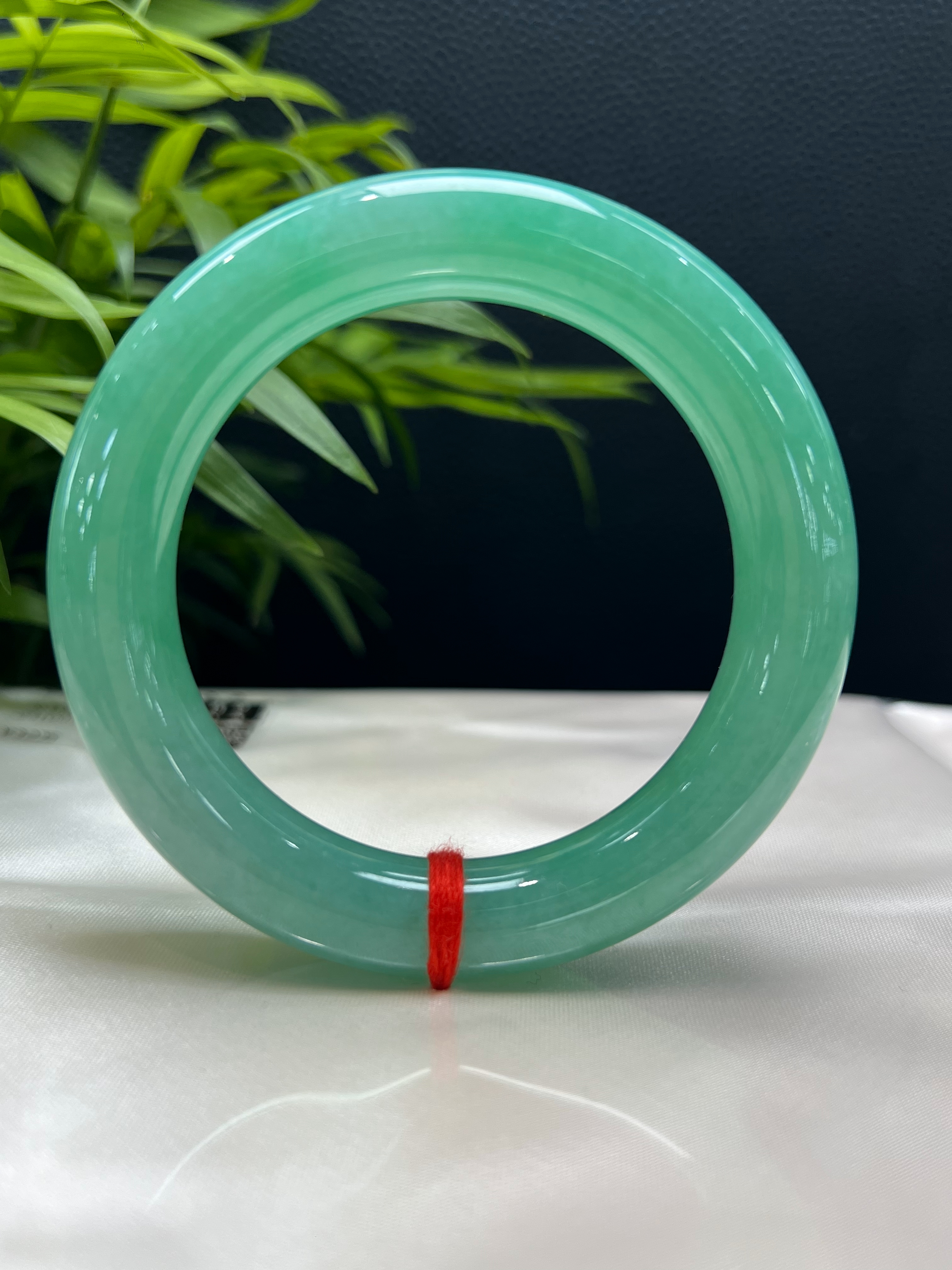Full‑Color Round Bar Jadeite Bangle