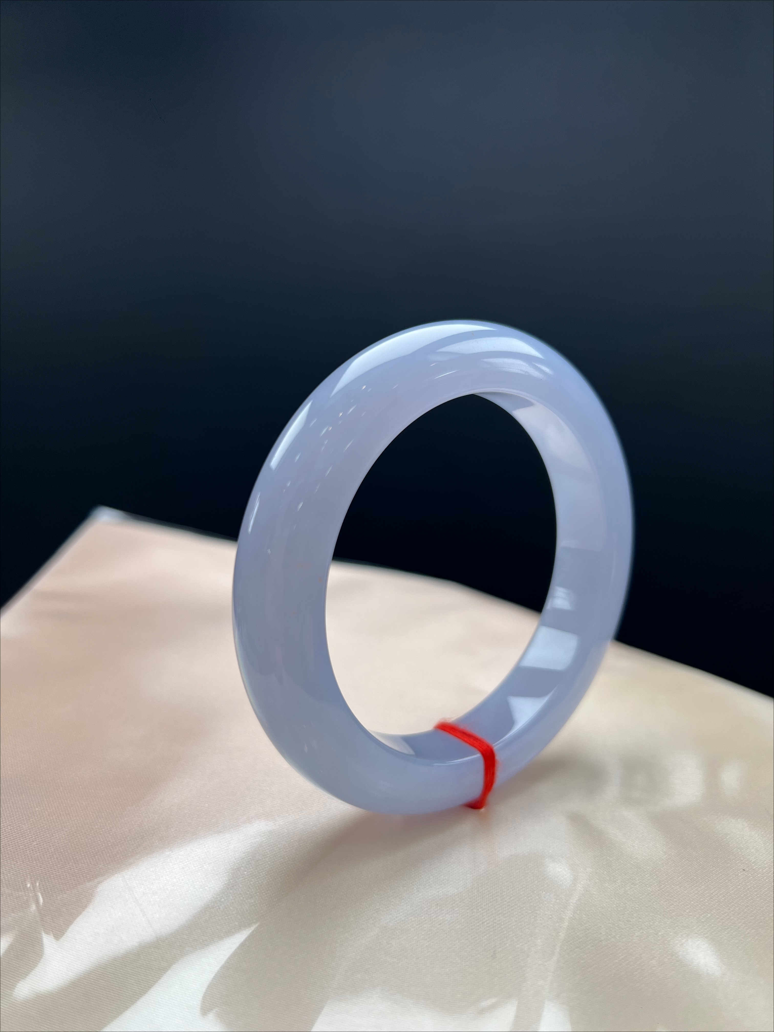 Ice‑Pink‑Lavender Jadeite Bangle 57.4*12.4*10.8