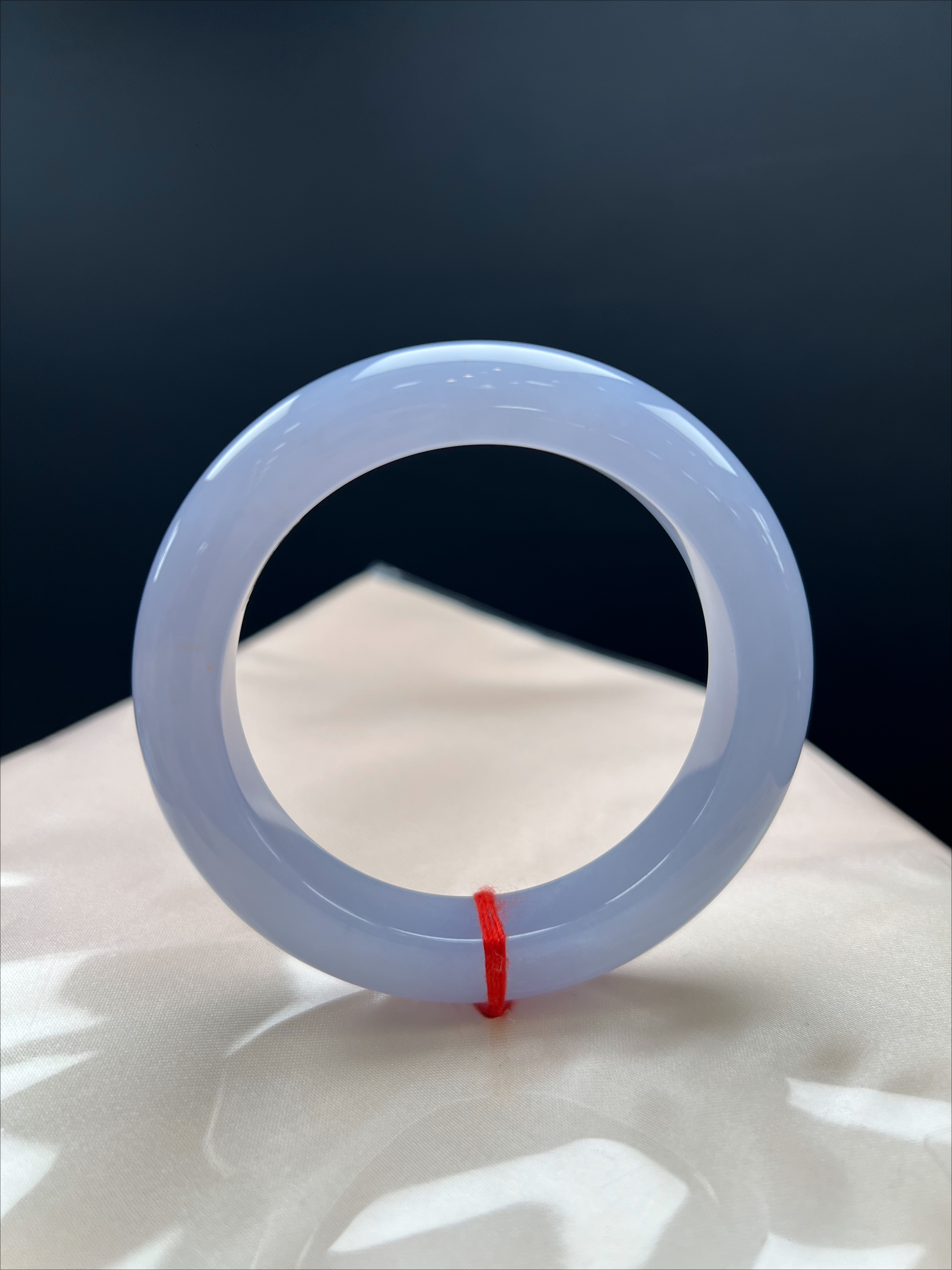 Ice‑Pink‑Lavender Jadeite Bangle 57.4*12.4*10.8