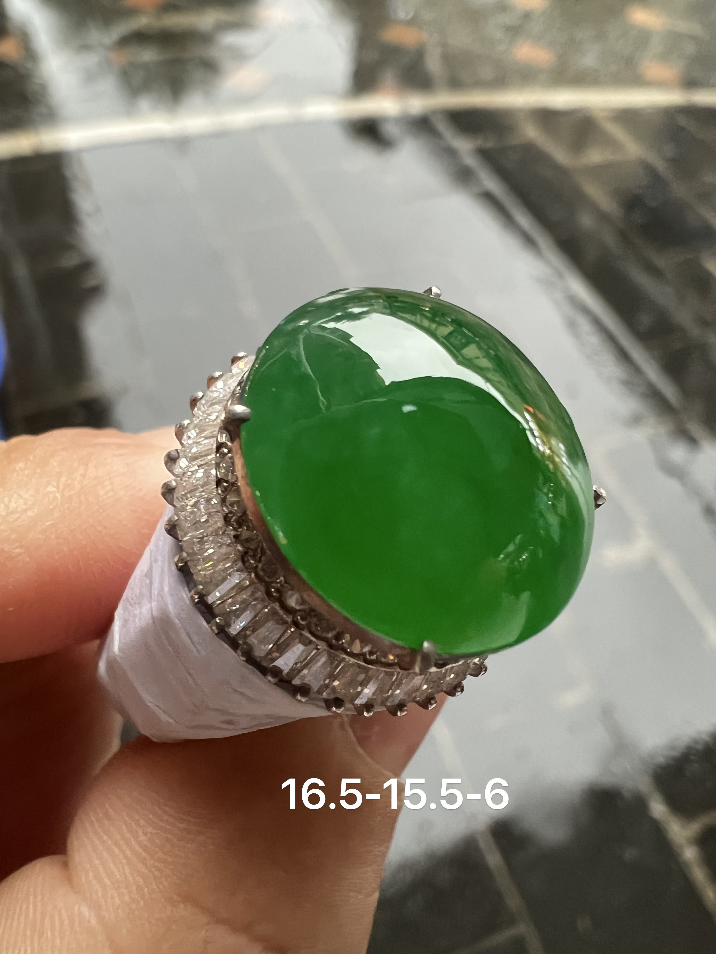 Icy Intense Bright‑Green Jadeite Cabochon