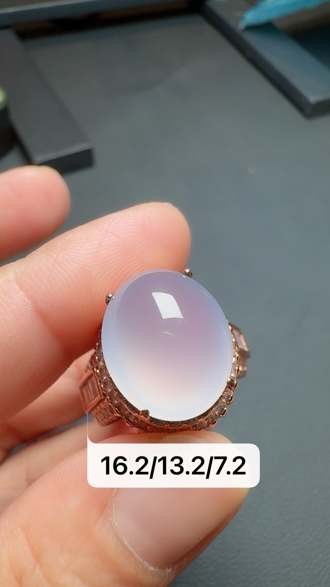 Icy Lavender Jadeite Cabochon