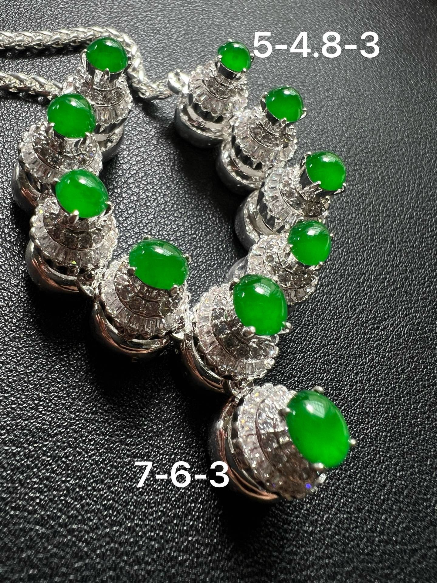 Ice‑Type Vivid Intense Green Jadeite Necklace
