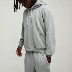 Custom Men's Oversized Boxy Raglan Embroidered Tracksuit Casual Relaxed 2 Piece 100% Cotton French Terry Athleisure Streetwear