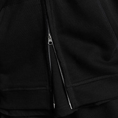 Men Regular Fit Hoodie Tracksuit 440 Gsm 100% Cotton Raw Edge Screen Print Double Ended Zip Wide Leg Sweatpants 2 Piece Set