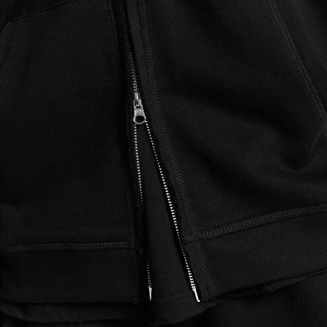 Men Regular Fit Hoodie Tracksuit 440 Gsm 100% Cotton Raw Edge Screen Print Double Ended Zip Wide Leg Sweatpants 2 Piece Set