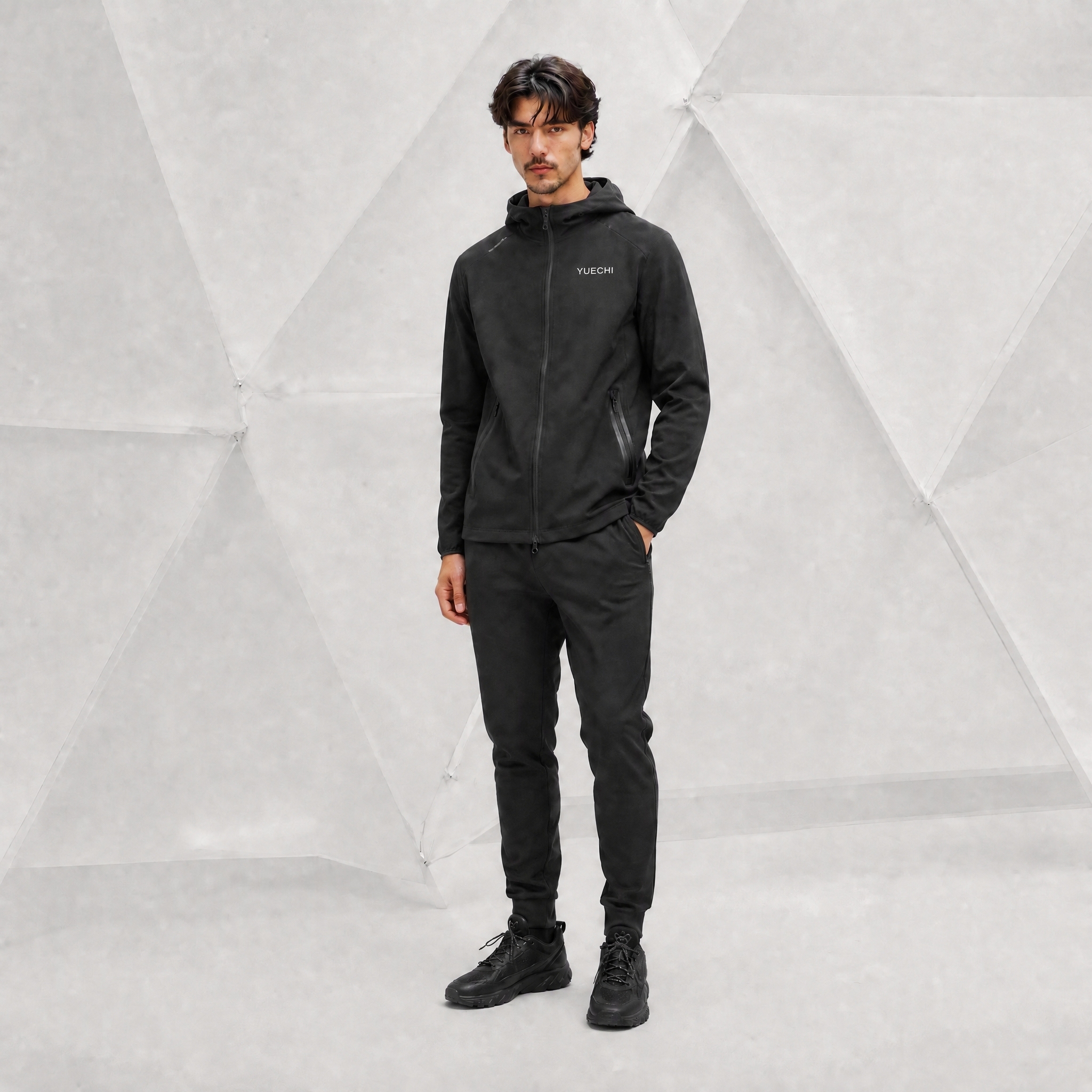 Customized Waterproof PU Coated Polyester Nylon Fabric Windproof Breathable Outdoor Sportswear Hoodie Jacket Tracksuit