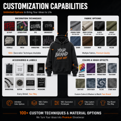 Custom Screen Print Applique Contrast Stitching 2 Pieces Boxy Cropped Wide Leg Urban Grey Men's French Terry Hoodie Tracksuit